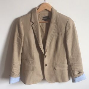 J.Crew Sz 6 Linen Schoolboy Blazer